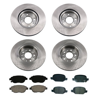 bproauto® - Front and Rear Brake Kit with Semi-Metallic Pads
