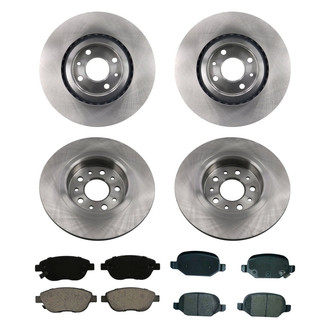 bproauto® - Front and Rear Brake Kit with Semi-Metallic Pads