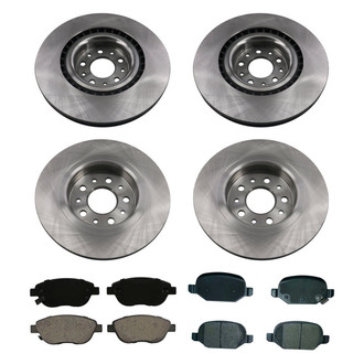 bproauto® - Front and Rear Brake Kit with Semi-Metallic Pads