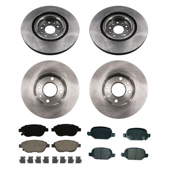 bproauto® - Front and Rear Brake Kit with Semi-Metallic Pads