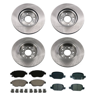 bproauto® - Front and Rear Brake Kit with Semi-Metallic Pads