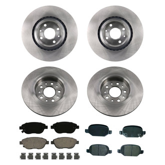 bproauto® - Front and Rear Brake Kit with Semi-Metallic Pads
