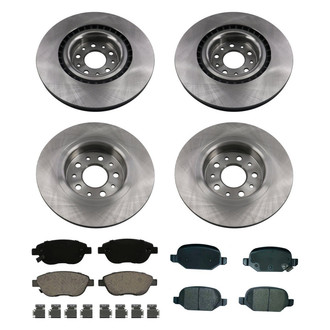 bproauto® - Front and Rear Brake Kit with Semi-Metallic Pads