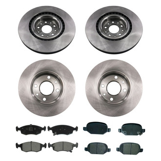 bproauto® - Front and Rear Brake Kit with Semi-Metallic Pads