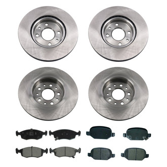 bproauto® - Front and Rear Brake Kit with Semi-Metallic Pads