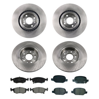 bproauto® - Front and Rear Brake Kit with Semi-Metallic Pads