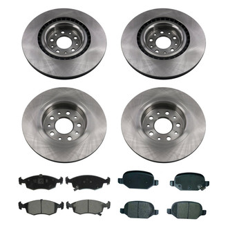 bproauto® - Front and Rear Brake Kit with Semi-Metallic Pads