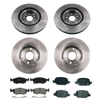 bproauto® - Front and Rear Brake Kit with Semi-Metallic Pads