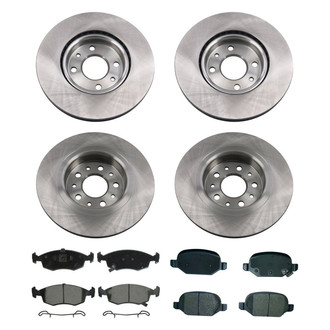bproauto® - Front and Rear Brake Kit with Semi-Metallic Pads