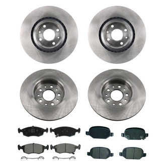 bproauto® - Front and Rear Brake Kit with Semi-Metallic Pads