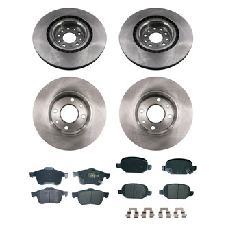 bproauto® - Front and Rear Brake Kit with Semi-Metallic Pads