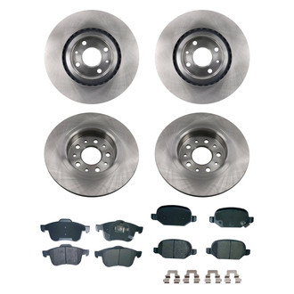bproauto® - Front and Rear Brake Kit with Semi-Metallic Pads
