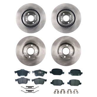bproauto® - Front and Rear Brake Kit with Semi-Metallic Pads