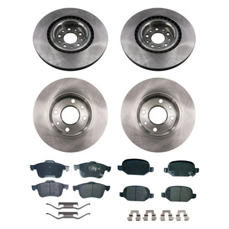 bproauto® - Front and Rear Brake Kit with Semi-Metallic Pads