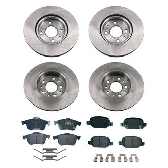 bproauto® - Front and Rear Brake Kit with Semi-Metallic Pads