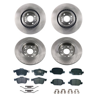 bproauto® - Front and Rear Brake Kit with Semi-Metallic Pads