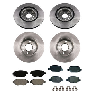 bproauto® - Front and Rear Brake Kit with Semi-Metallic Pads