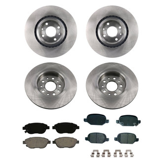 bproauto® - Front and Rear Brake Kit with Semi-Metallic Pads