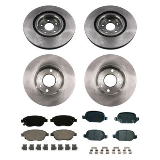 bproauto® - Front and Rear Brake Kit with Semi-Metallic Pads