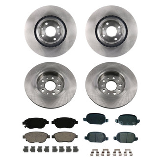 bproauto® - Front and Rear Brake Kit with Semi-Metallic Pads