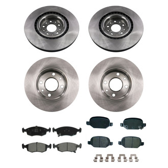 bproauto® - Front and Rear Brake Kit with Semi-Metallic Pads
