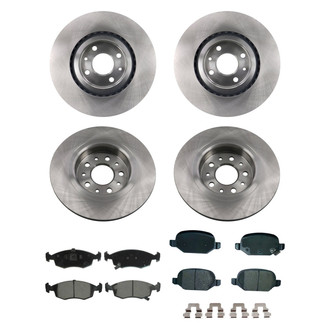 bproauto® - Front and Rear Brake Kit with Semi-Metallic Pads