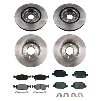 bproauto® - Front and Rear Brake Kit with Semi-Metallic Pads