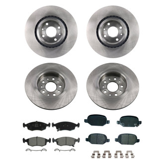 bproauto® - Front and Rear Brake Kit with Semi-Metallic Pads