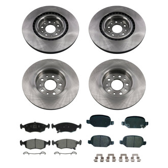 bproauto® - Front and Rear Brake Kit with Semi-Metallic Pads