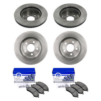 bproauto® - Front and Rear Brake Kit with Semi-Metallic Pads