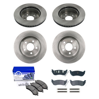 bproauto® - Front and Rear Brake Kit with Semi-Metallic Pads
