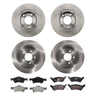 bproauto® - Brake Kit with Semi-Metallic Pads