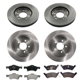 bproauto® - Brake Kit with Semi-Metallic Pads