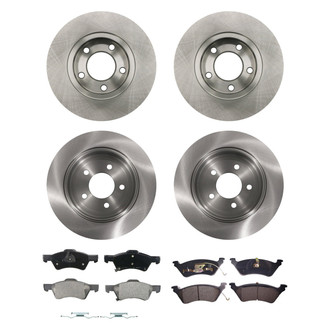 bproauto® - Brake Kit with Semi-Metallic Pads