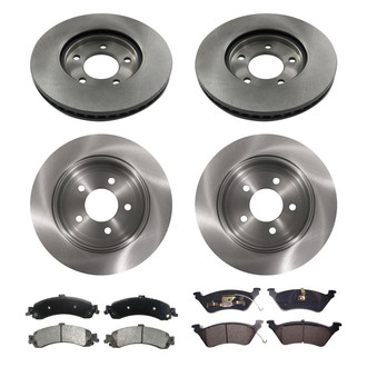 bproauto® - Brake Kit with Semi-Metallic Pads