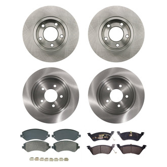 bproauto® - Brake Kit with Semi-Metallic Pads