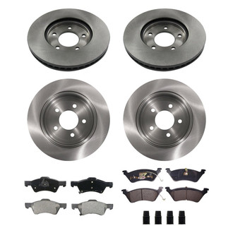 bproauto® - Front and Rear Brake Kit with Semi-Metallic Pads