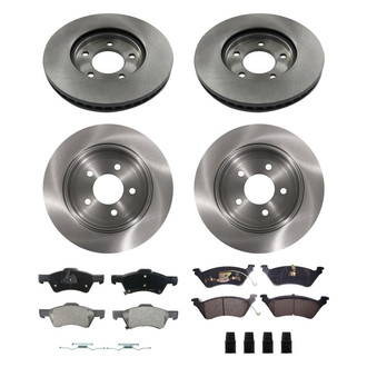 bproauto® - Front and Rear Brake Kit with Semi-Metallic Pads