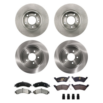 bproauto® - Front and Rear Brake Kit with Semi-Metallic Pads