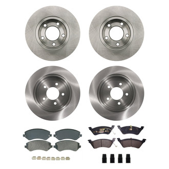 bproauto® - Front and Rear Brake Kit with Semi-Metallic Pads