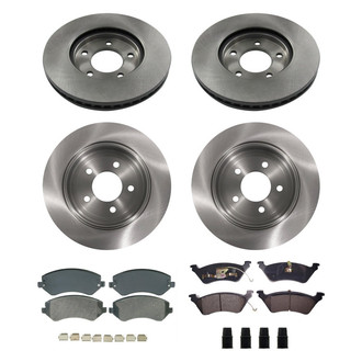 bproauto® - Front and Rear Brake Kit with Semi-Metallic Pads