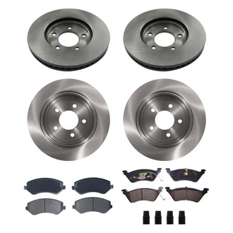 bproauto® - Front and Rear Brake Kit with Semi-Metallic Pads