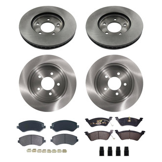 bproauto® - Front and Rear Brake Kit with Semi-Metallic Pads