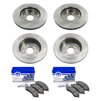 bproauto® - Front and Rear Brake Kit with Semi-Metallic Pads