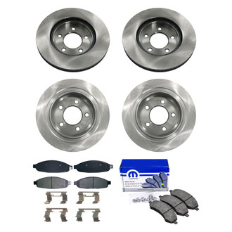 bproauto® - Front and Rear Brake Kit with Semi-Metallic Pads