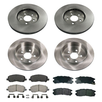 bproauto® - Front and Rear Brake Kit with Semi-Metallic Pads