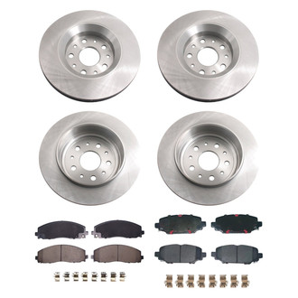 bproauto® - Front and Rear Brake Kit with Semi-Metallic Pads