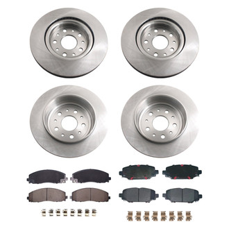 bproauto® - Front and Rear Brake Kit with Semi-Metallic Pads