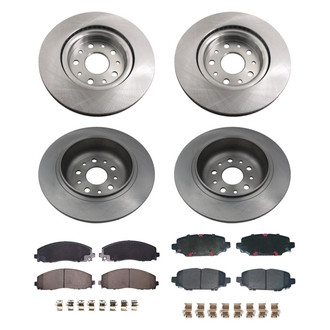 bproauto® - Front and Rear Brake Kit with Semi-Metallic Pads