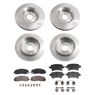 bproauto® - Front and Rear Brake Kit with Semi-Metallic Pads